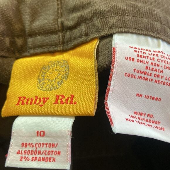 Ruby Rd Brown Cargo Pants Size 10 - Picture 10 of 11